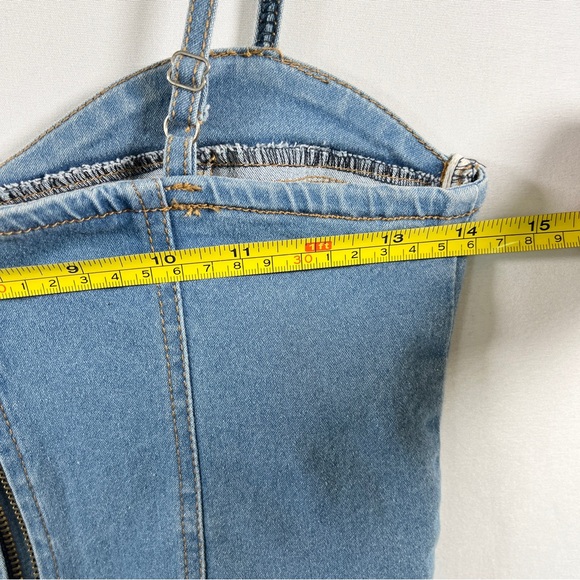 DENIM CORSET TOP - Picture 4 of 7